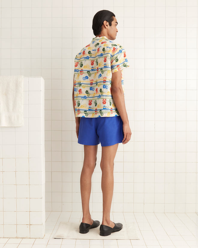 Flower Stamp Short Sleeve Shirt SHIRTS BODE New York