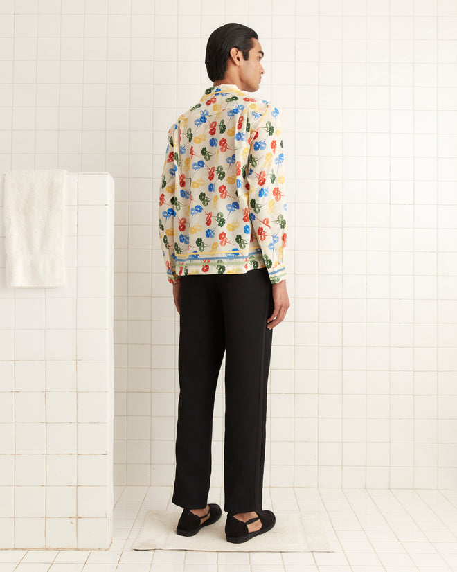 Flower Stamp Long Sleeve Shirt SHIRTS BODE New York