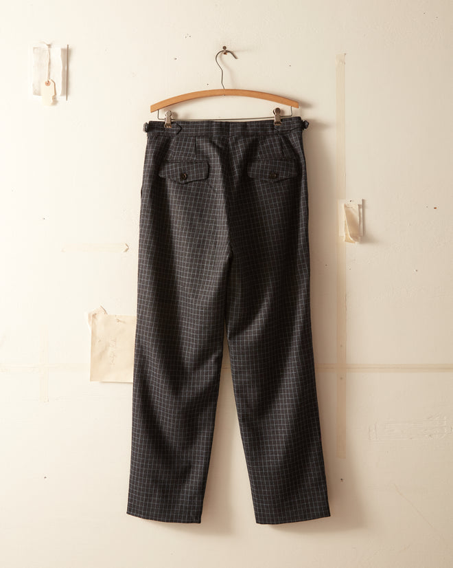 Navy Graph Trousers - 32