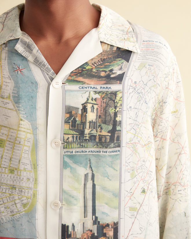 New York City Map Long Sleeve Shirt SHIRT BODE New York