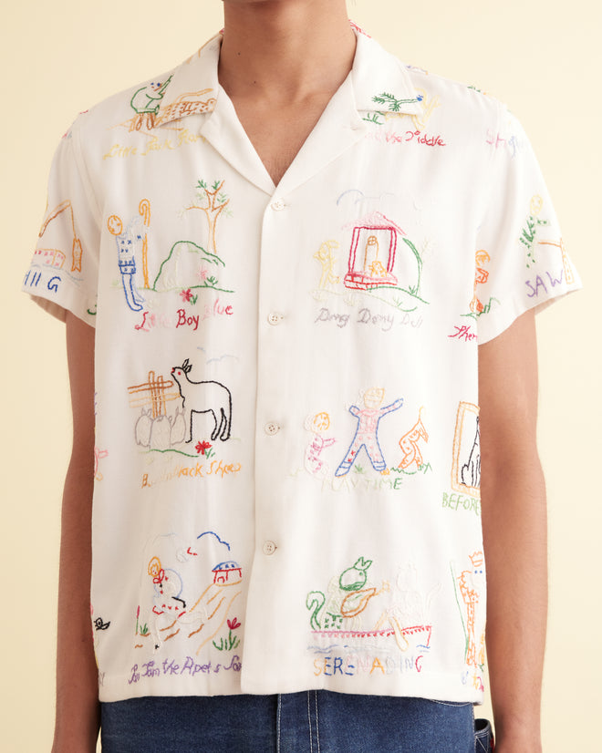 Nursery Rhyme Short Sleeve Shirt MENS SHIRTS BODE New York