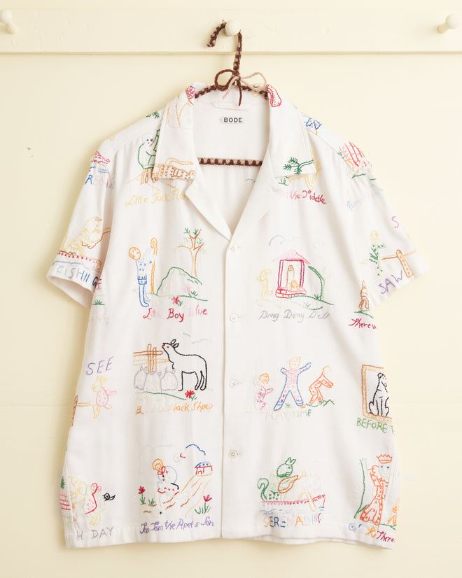 Nursery Rhyme Short Sleeve Shirt MENS SHIRTS BODE New York
