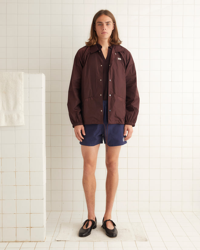 Nylon Track Jacket - Burgundy MENS JACKETS BODE New York