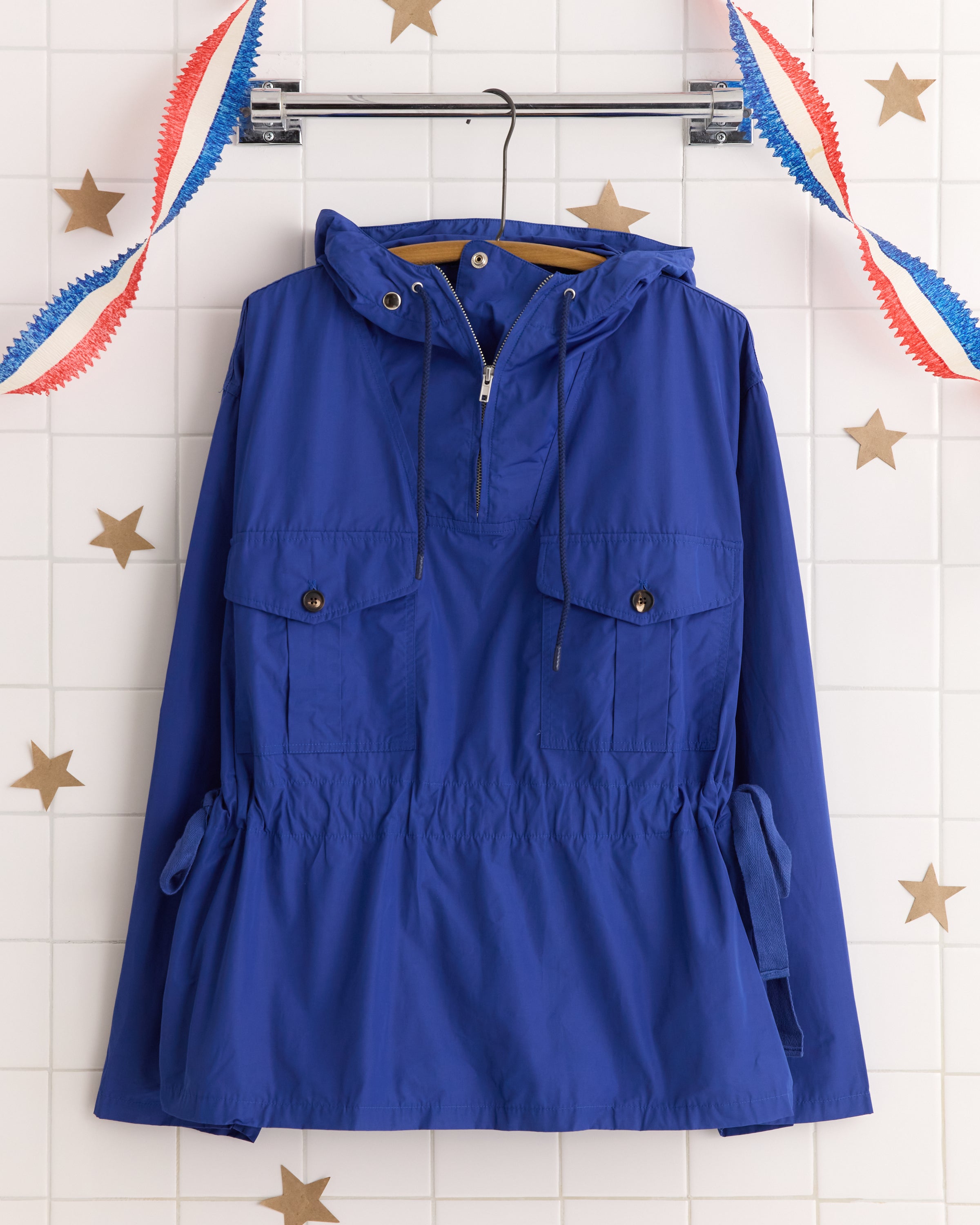 Nylon Tie Anorak - Blue – BODE