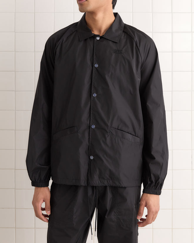 Nylon Track Jacket - Black