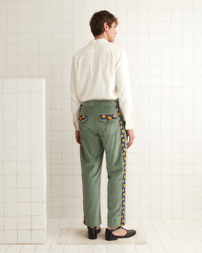 Oberon Floral Trousers MENS TROUSERS BODE New York