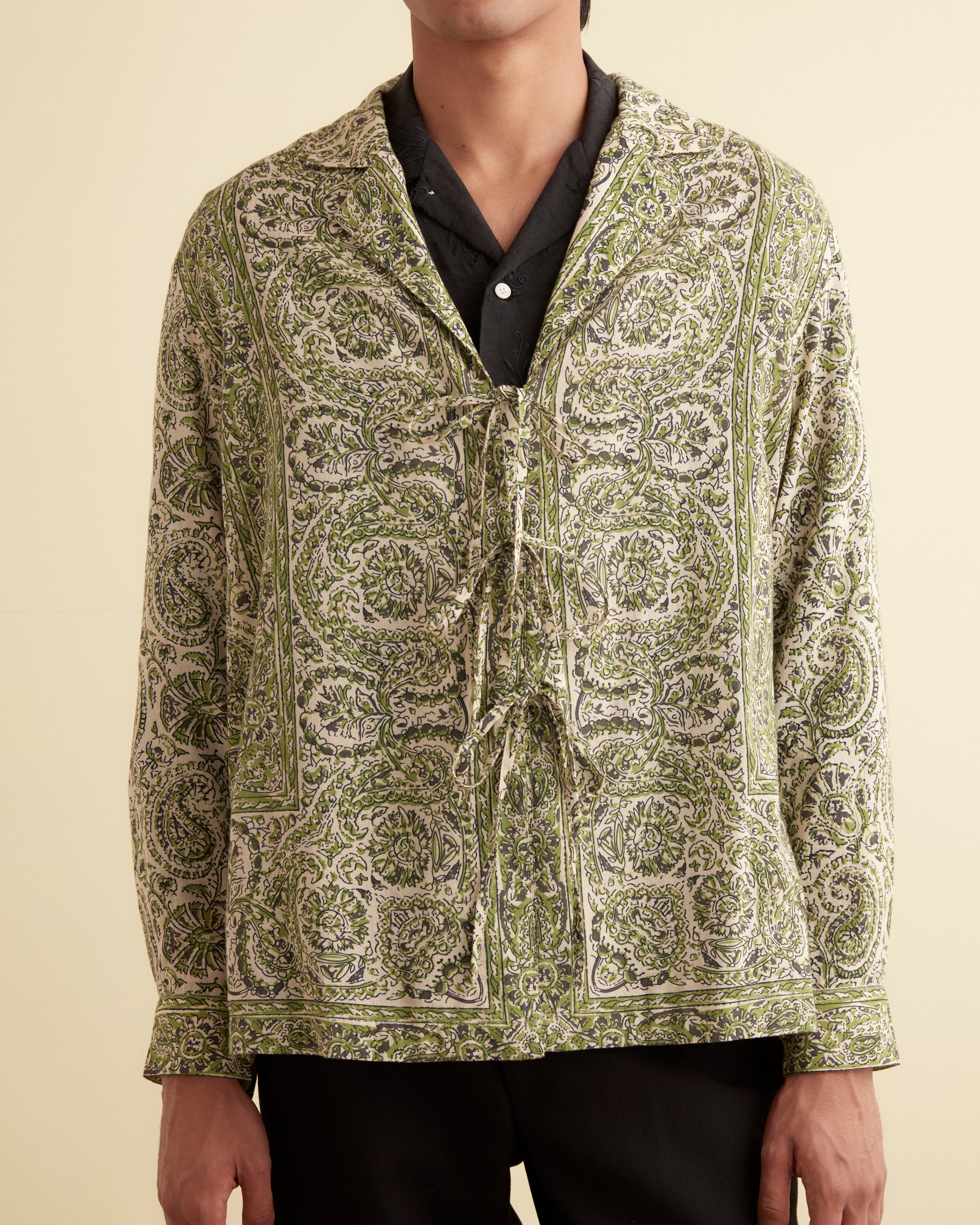 Paisley Tie Long Sleeve Shirt – BODE