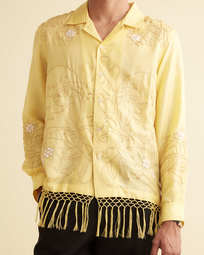 Paquerette Fringe Long Sleeve Shirt SHIRT BODE New York