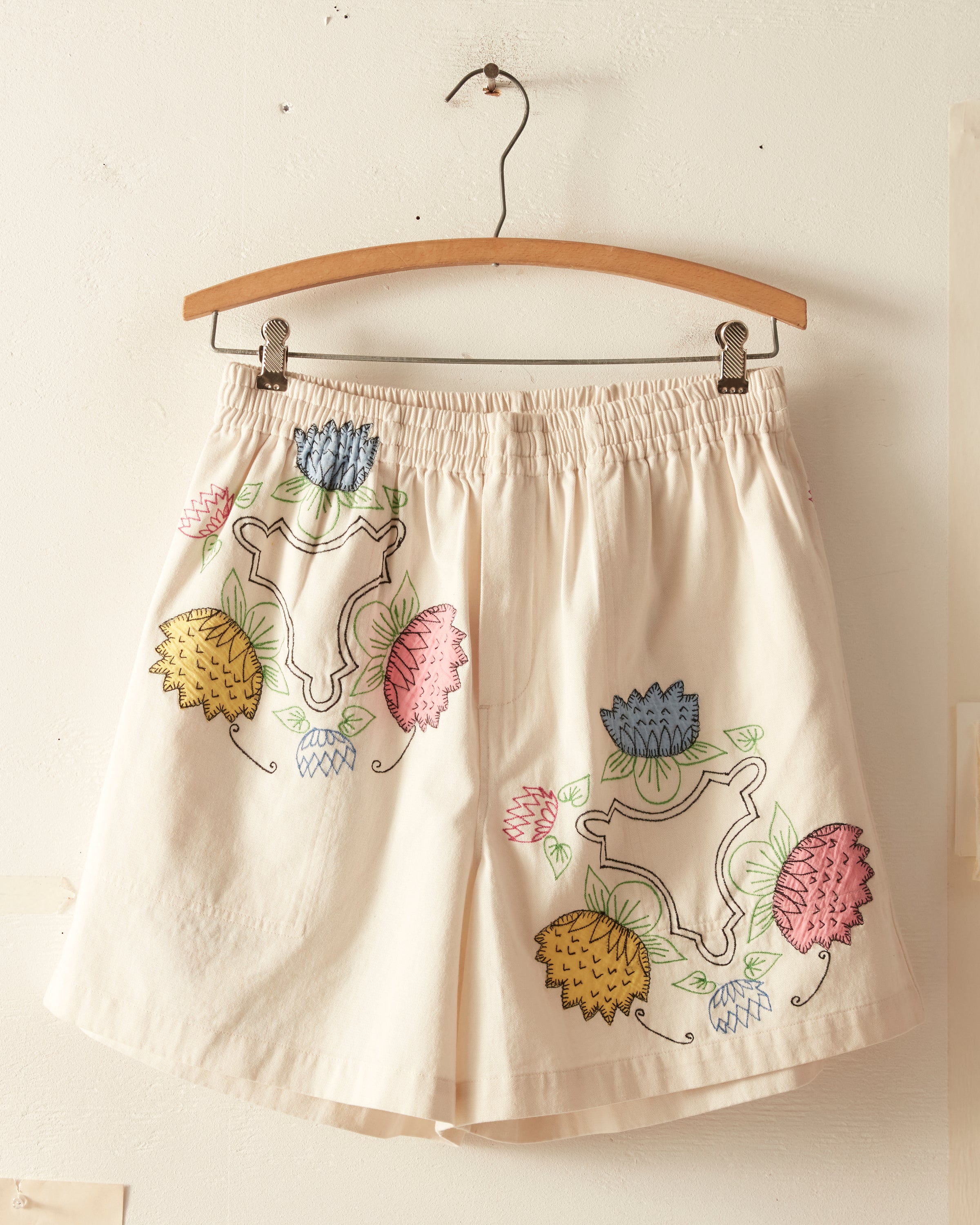 NODZOKU✖︎KOOI PATCHWORK BOTANICAL SHORTS PATCHWORK BOTANICAL SHORTS -2.COLOR- | IN ONLINE STORE
