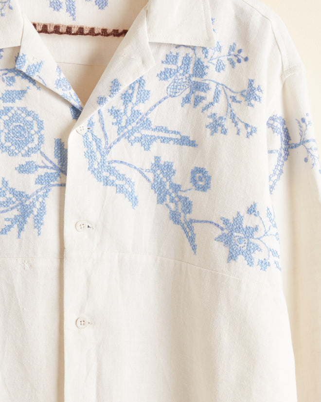 Periwinkle Floret Long Sleeve Shirt - L/XL