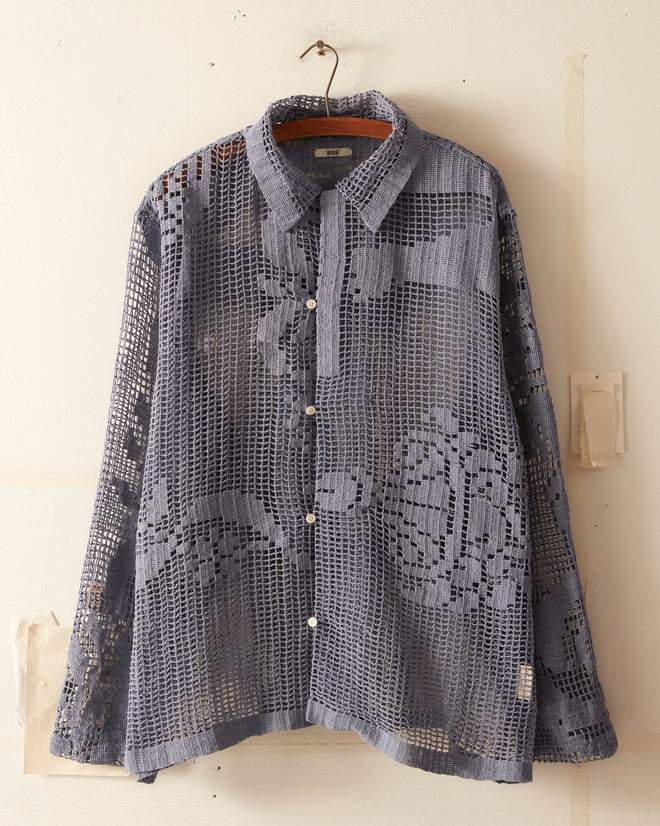 Pinot Crochet Shirt - L/XL OOAK SHIRT BODE New York