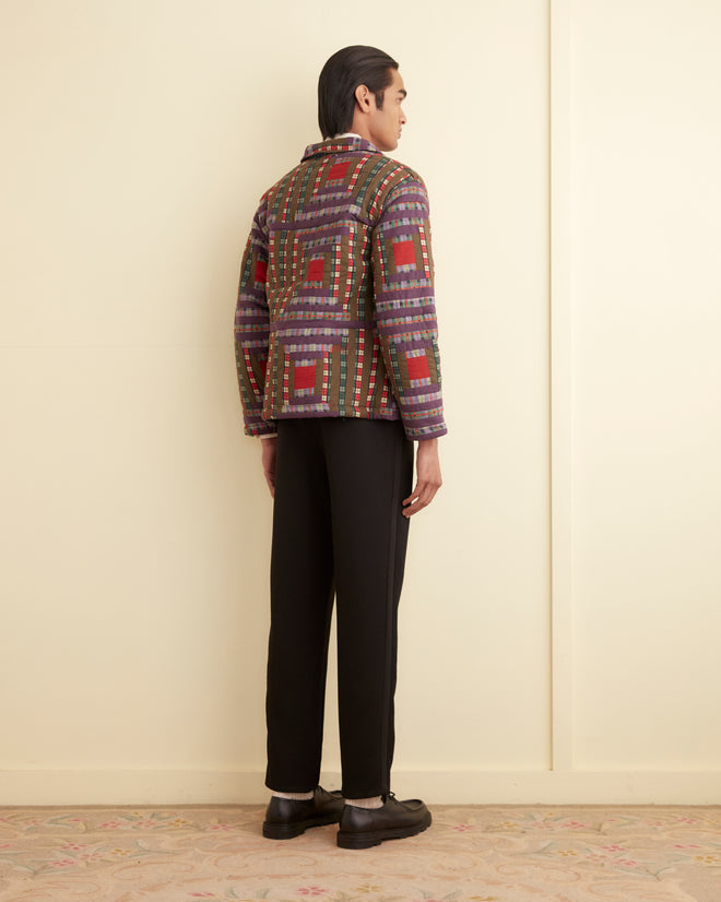 Plaid Log Cabin Quilt Jacket OUTERWEAR BODE New York