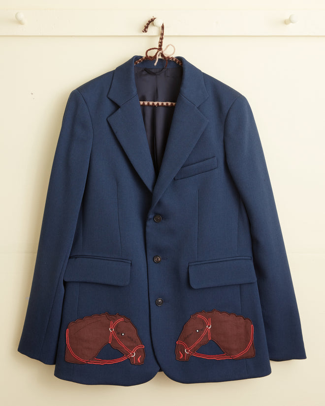 Pony Appliqué Suit Jacket SUIT JACKETS BODE New York
