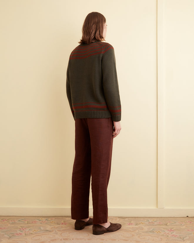 Pony Lasso Sweater - Green Multi KNITWEAR BODE New York