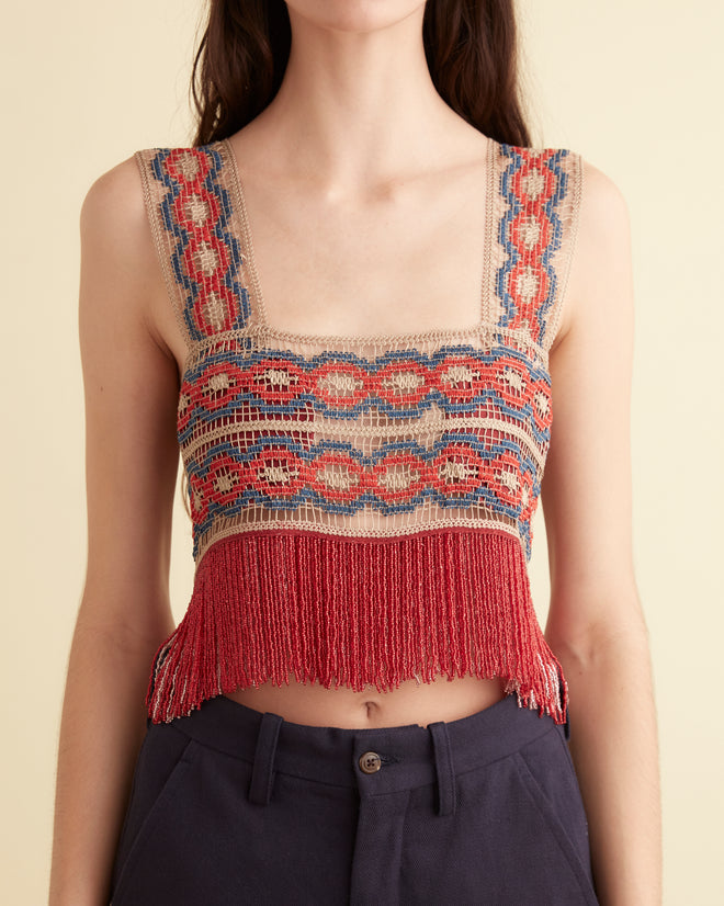 Poulin Fringe Top SHIRT BODE New York
