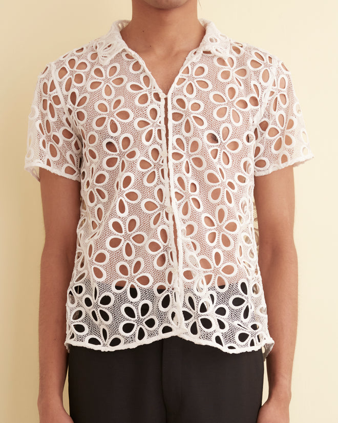 Primrose Lace Short Sleeve Shirt MENS SHIRTS BODE New York