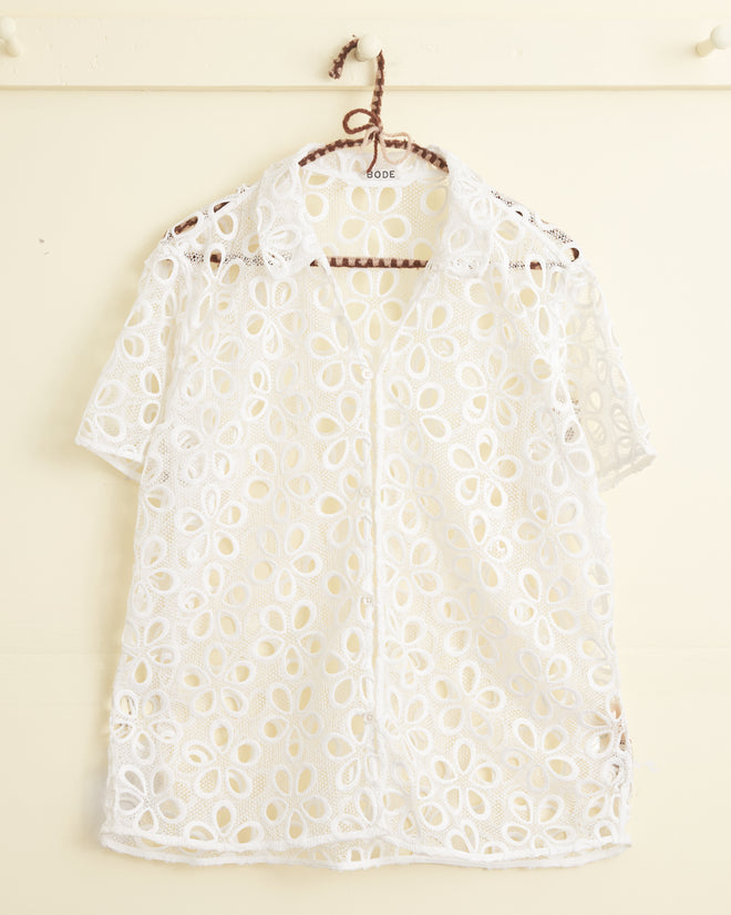 Primrose Lace Short Sleeve Shirt MENS SHIRTS BODE New York