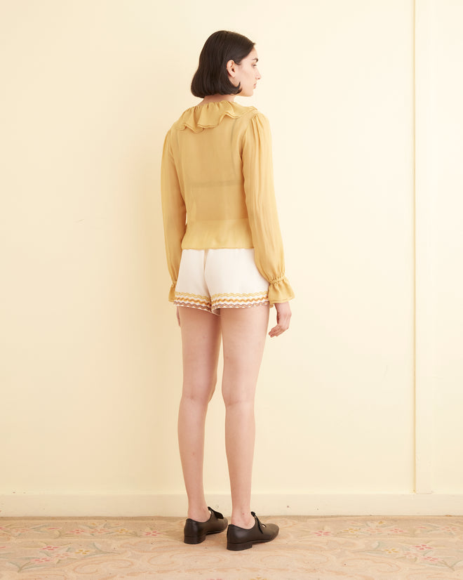 Flounce Blouse - Ocre WOMENS TOPS BODE New York