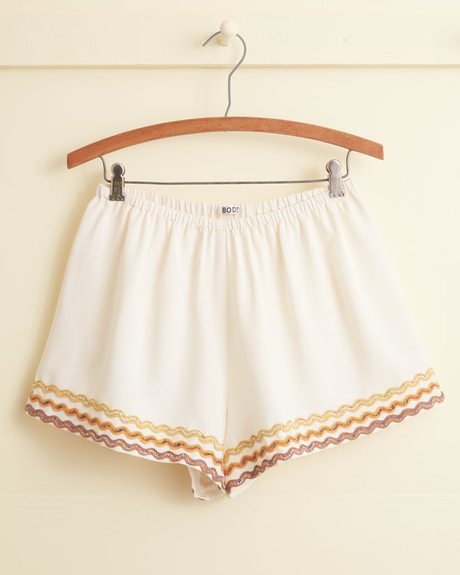 Rickrack Hem Tap Shorts WOMENS SHORTS BODE New York
