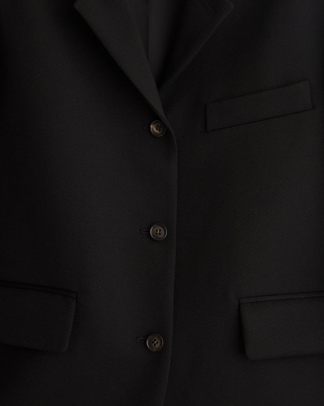 Riding Twill Lillian Jacket - Black WOMENS SUIT JACKETS BODE New York