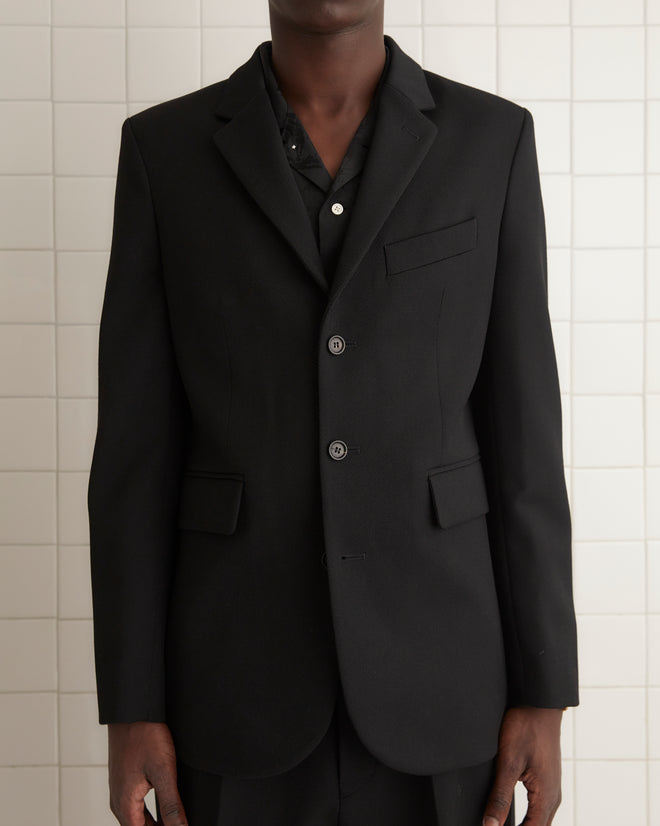 Riding Twill Suit Jacket - Black MENS SUIT JACKETS BODE New York