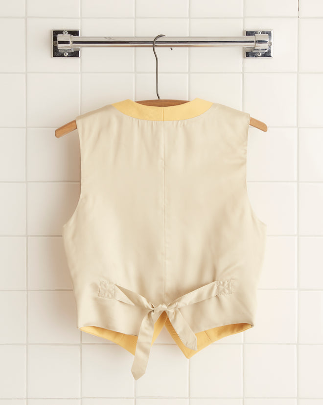 Riding Twill Waistcoat - Yellow WOMENS SUIT JACKETS BODE New York
