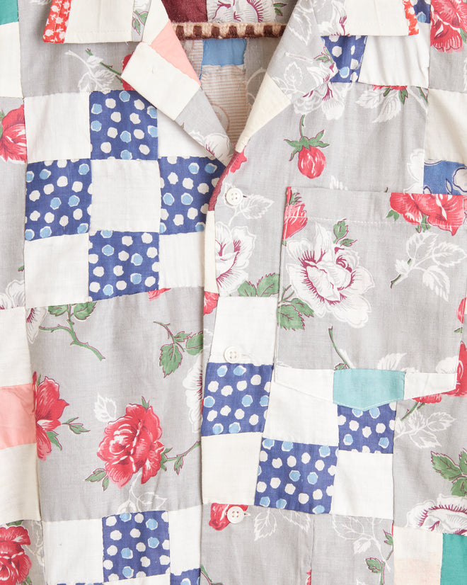 Rose Checkerboard Short Sleeve Shirt OOAK SHIRT BODE New York