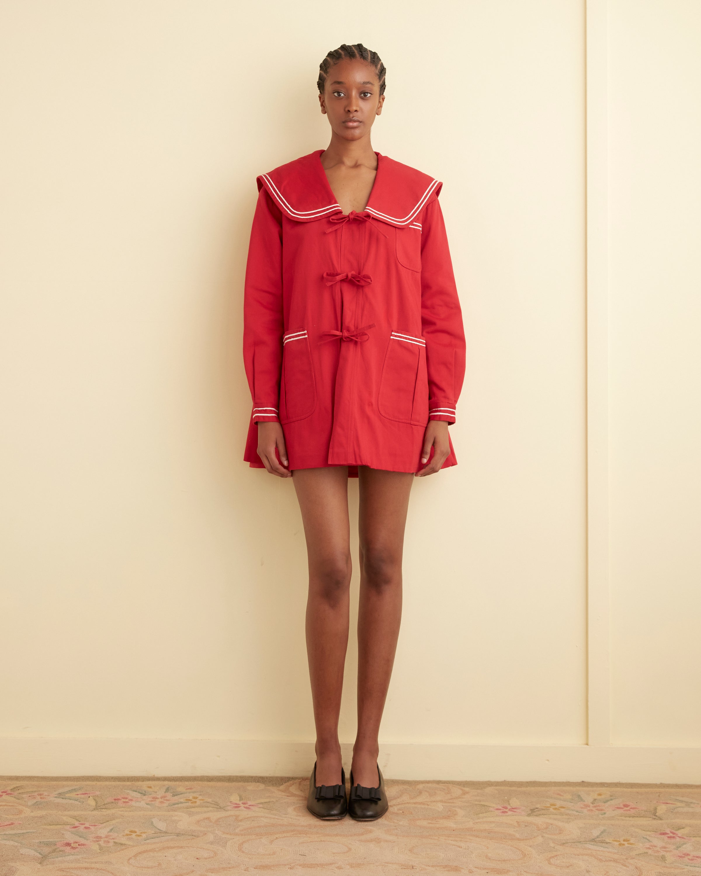 red jacket for dress Wrap Midi Dress Coat, Winter Pleated Jacket for Women | Lavinia