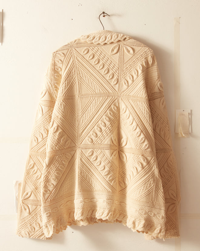 Sand Petal Crochet Overshirt - XL/XXL