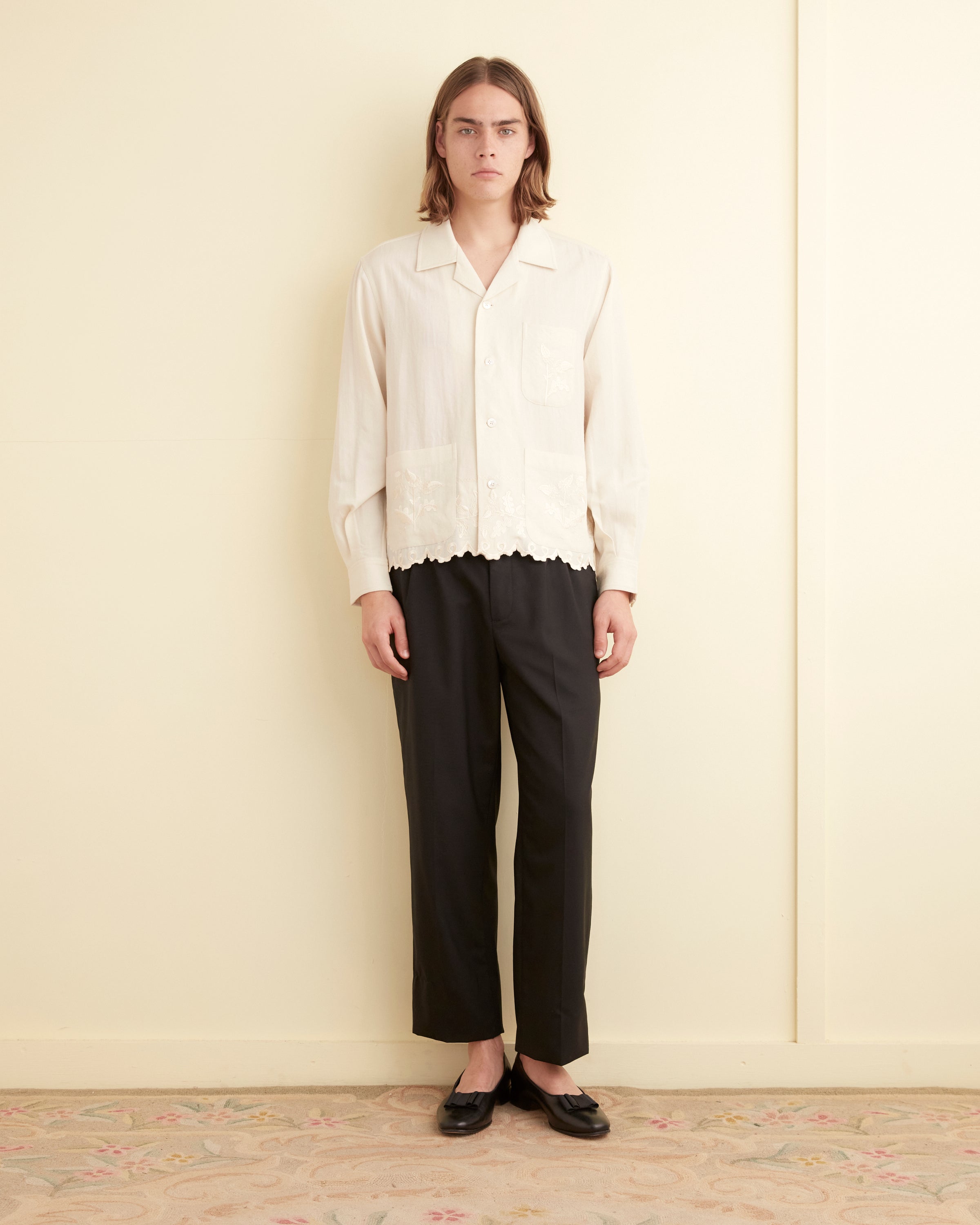 非常に高い品質 Sleeve Long Acorn Scalloped Shirt BODE – トップス