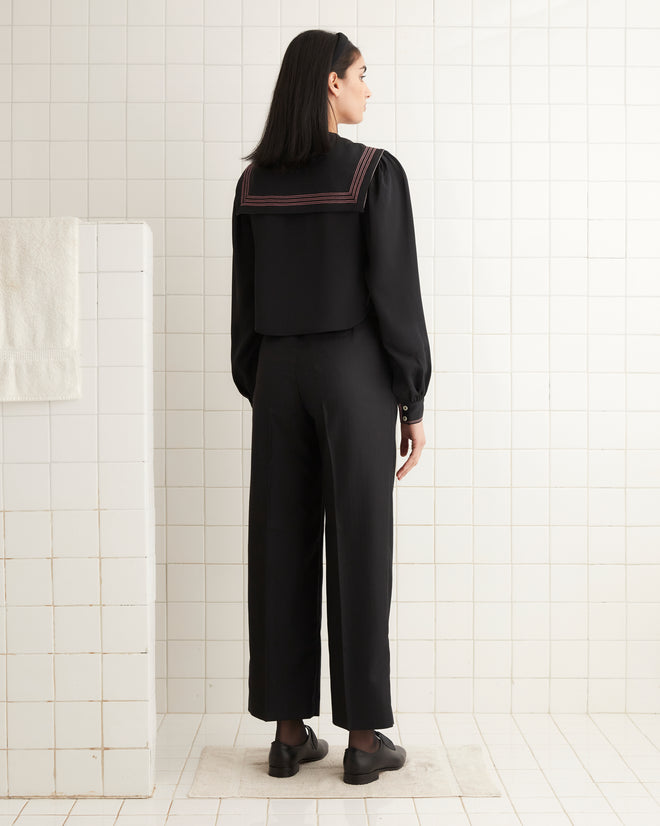 Seafarer Shirt - Black WOMENS SHIRTS BODE New York