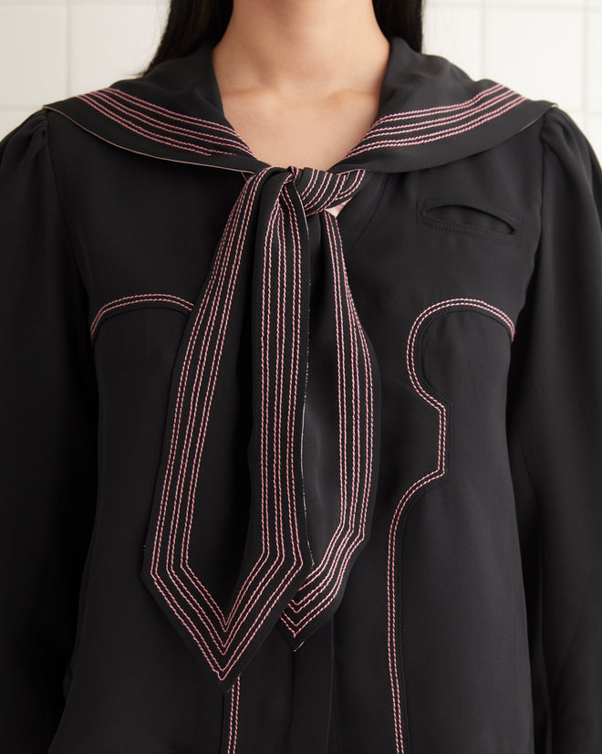 Seafarer Shirt - Black WOMENS SHIRTS BODE New York