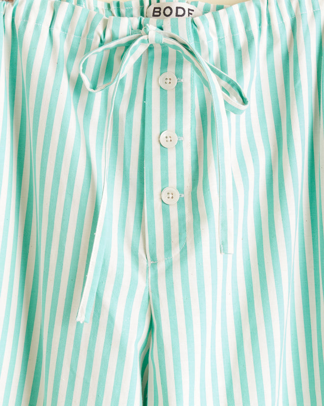 Seafoam Stripe Pajama Pant - XS