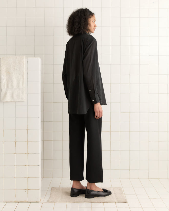 Voile Murray Shirt - Black WOMENS SHIRTS BODE New York