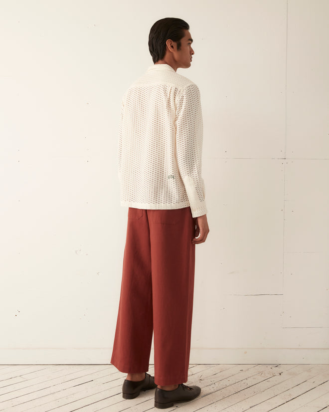 Sheer Brick Lace Long Sleeve Shirt SHIRT BODE New York