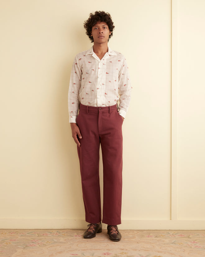 Sheer Camel Long Sleeve Shirt SHIRT BODE New York