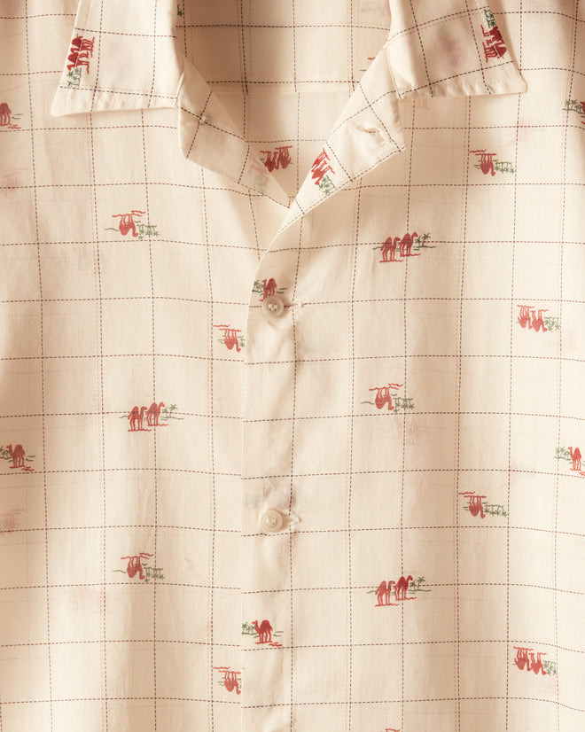 Sheer Camel Short Sleeve Shirt SHIRT BODE New York