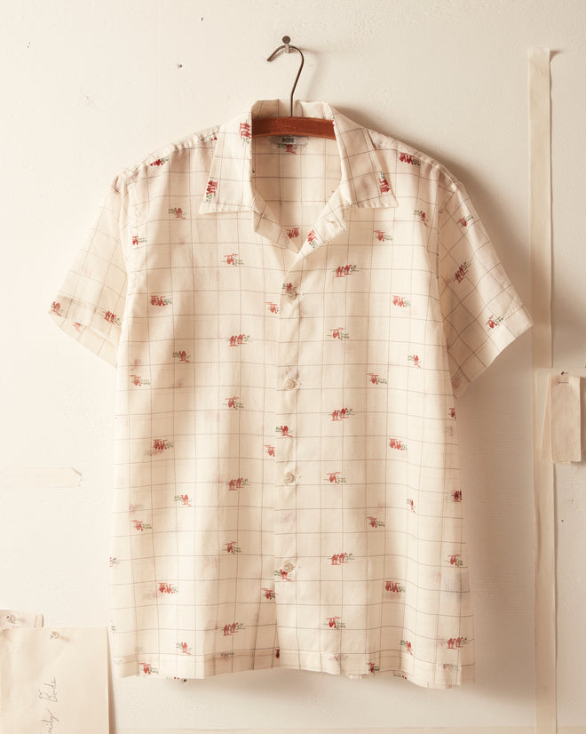 Sheer Camel Short Sleeve Shirt SHIRT BODE New York