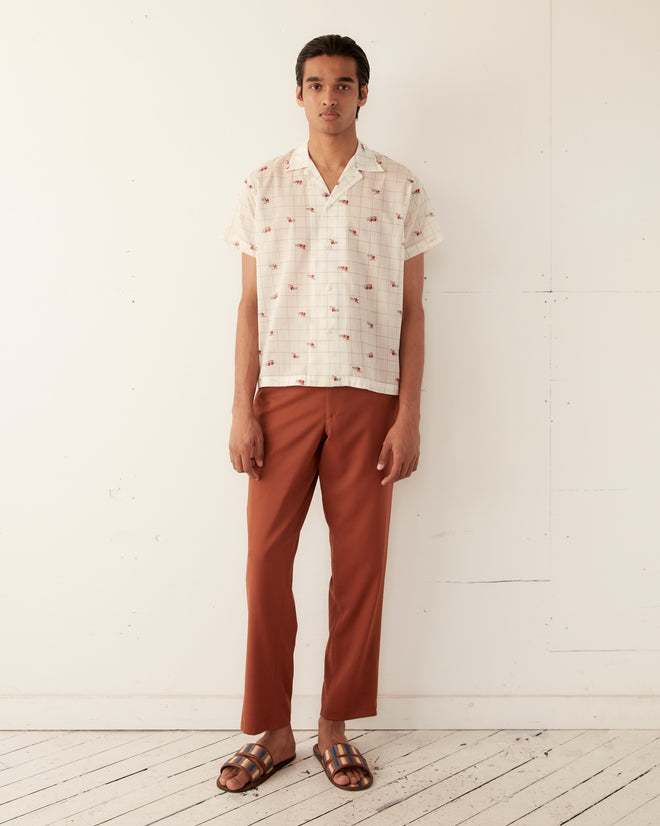 Sheer Camel Short Sleeve Shirt SHIRT BODE New York