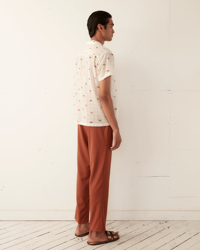 Sheer Camel Short Sleeve Shirt SHIRT BODE New York