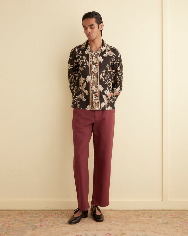 Sheer Cranes Long Sleeve Shirt SHIRT BODE New York