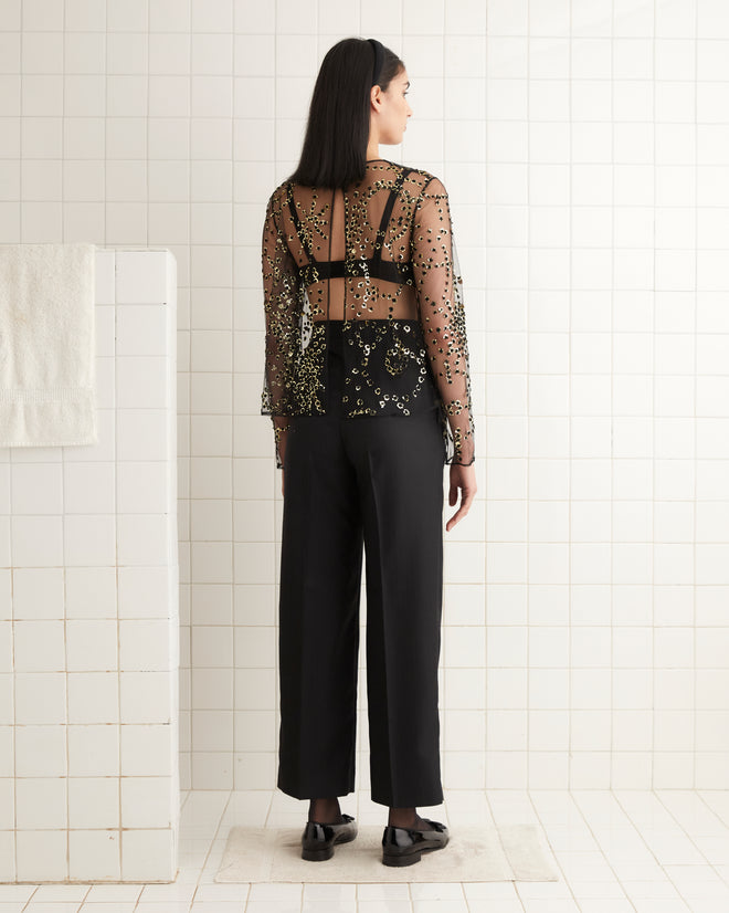 Sheer Fête Top WOMENS TOPS BODE New York