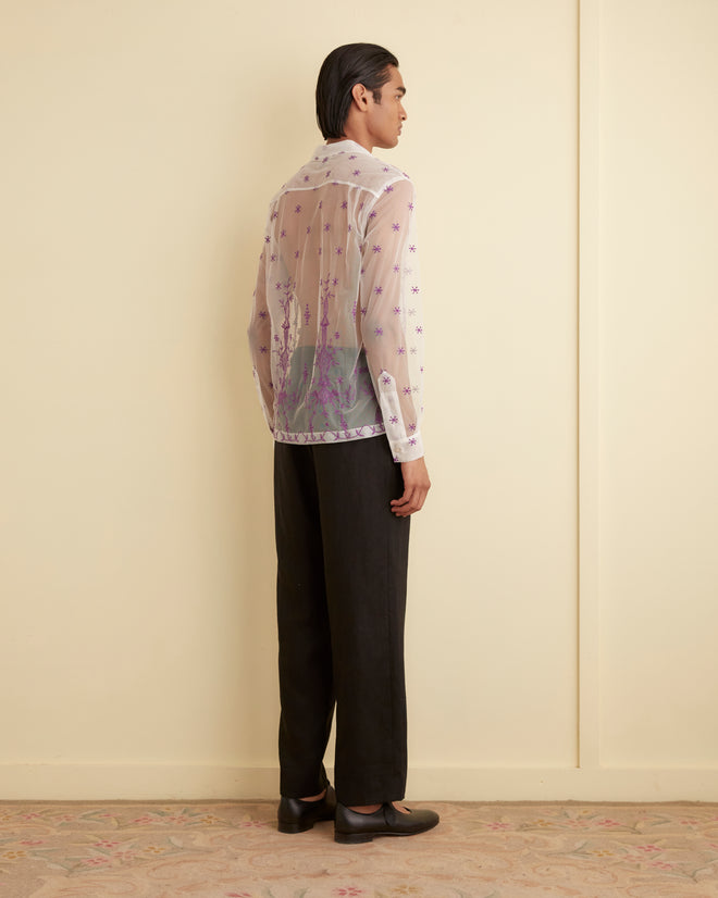 Sheer Lavandula Long Sleeve Shirt SHIRT BODE New York