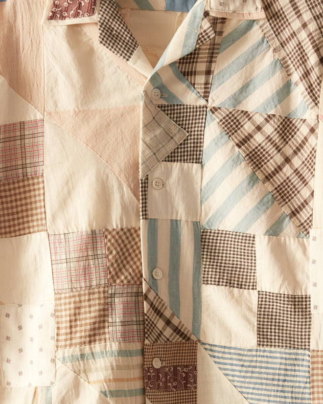 Shell Patchwork Long Sleeve Shirt - M/L