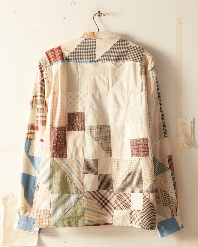 Shell Patchwork Long Sleeve Shirt - M/L