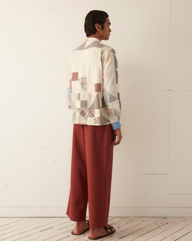 Shell Patchwork Long Sleeve Shirt - M/L