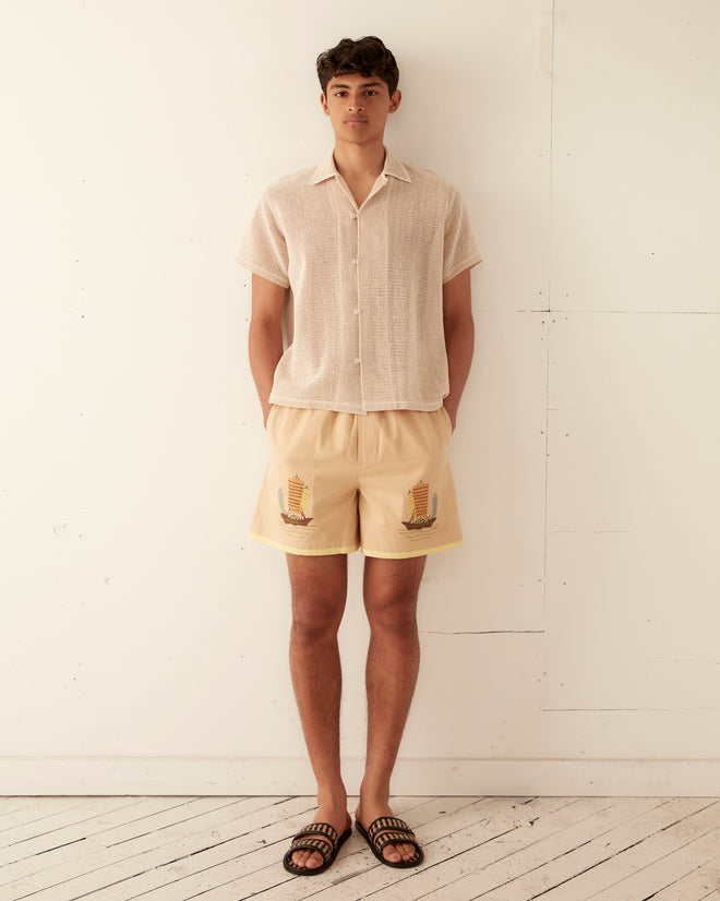 Ship Appliqué Shorts SHORTS BODE New York