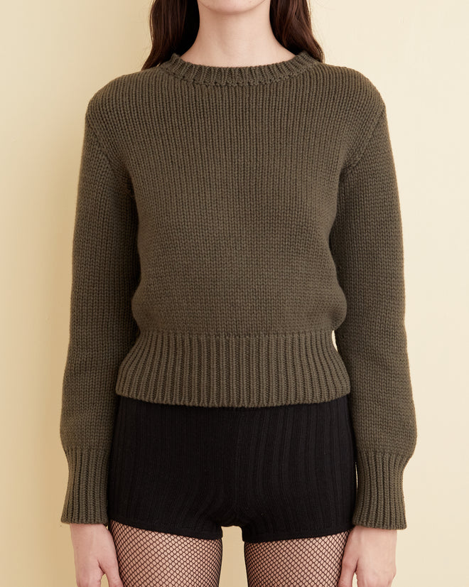 Shore Crewneck - Olive KNITWEAR BODE New York