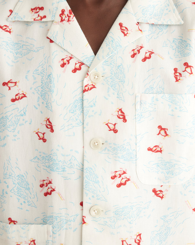 Skiing Penguins Short Sleeve Shirt SHIRT BODE New York