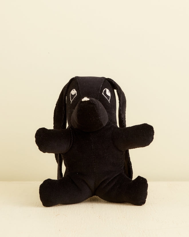 Midnight Corduroy Stuffed Dog OOAK MISC BODE New York